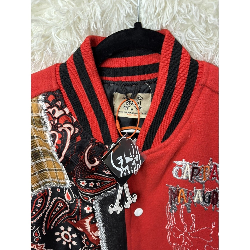 Tampa Bay Buccaneers Brand X Varsity Jacket Wool Size MEDIUM NWT - Picture 2 of 10